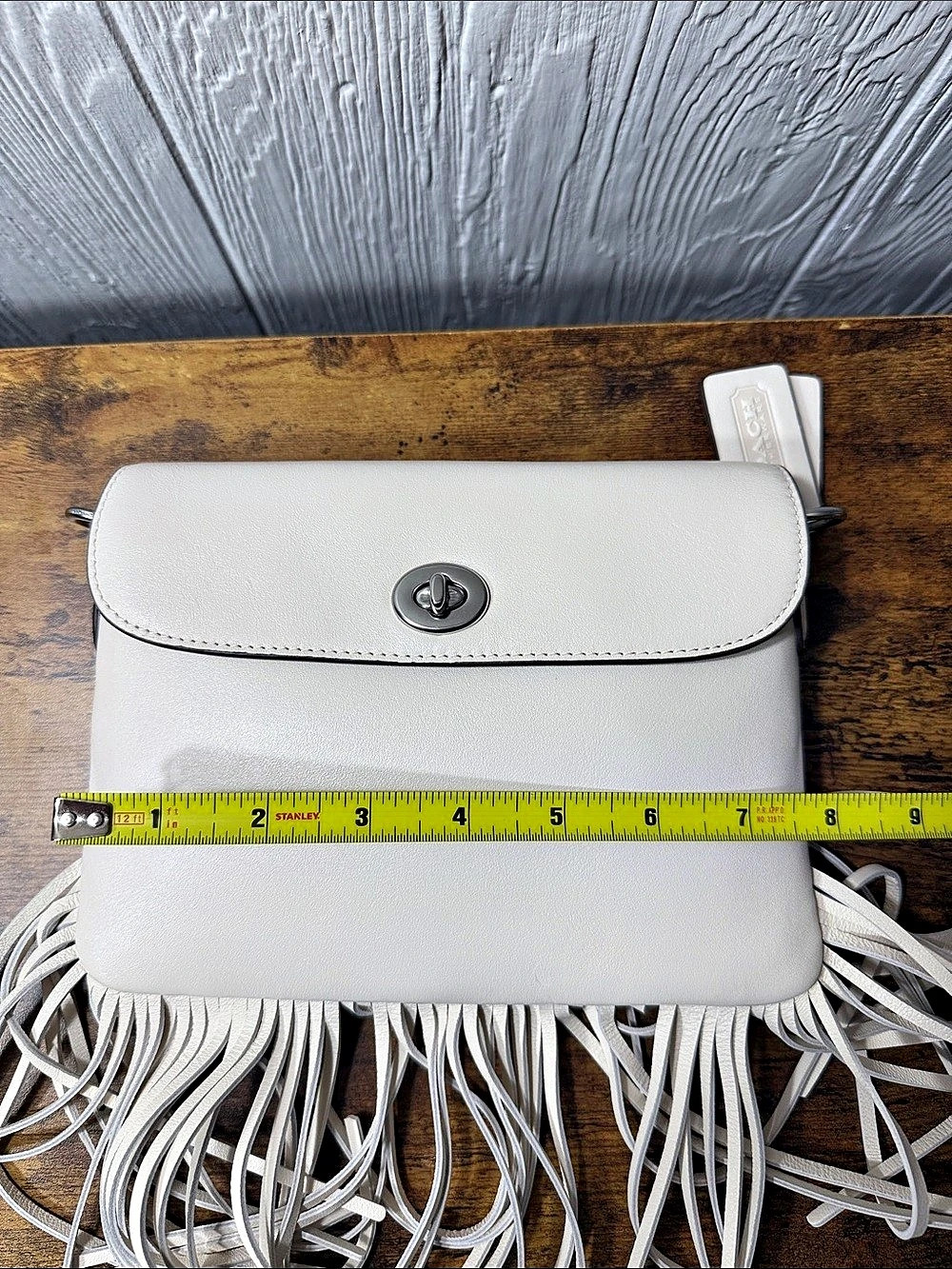 Coach 1964 Fringe Bag White Fringe Crossbody